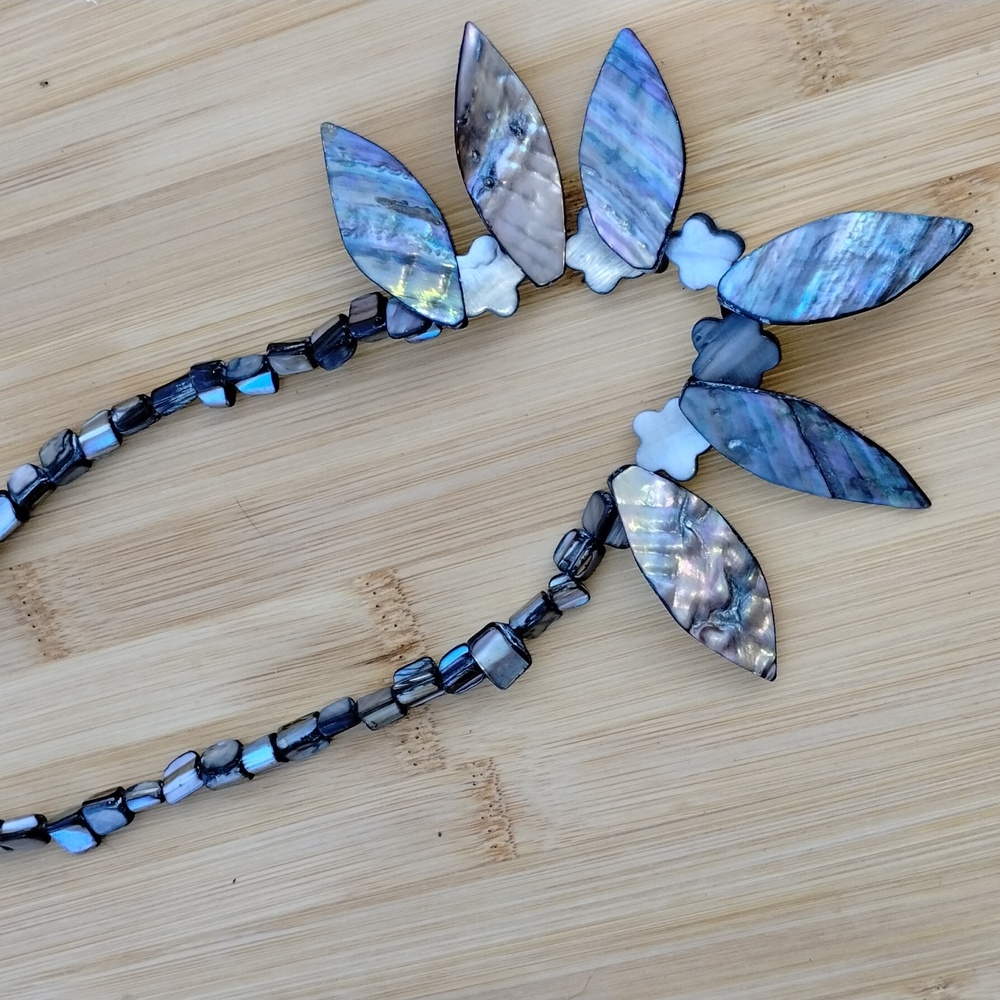 Abalone shell necklace RENFAIRE COSPLAY Fairy Mermaid Boho .
